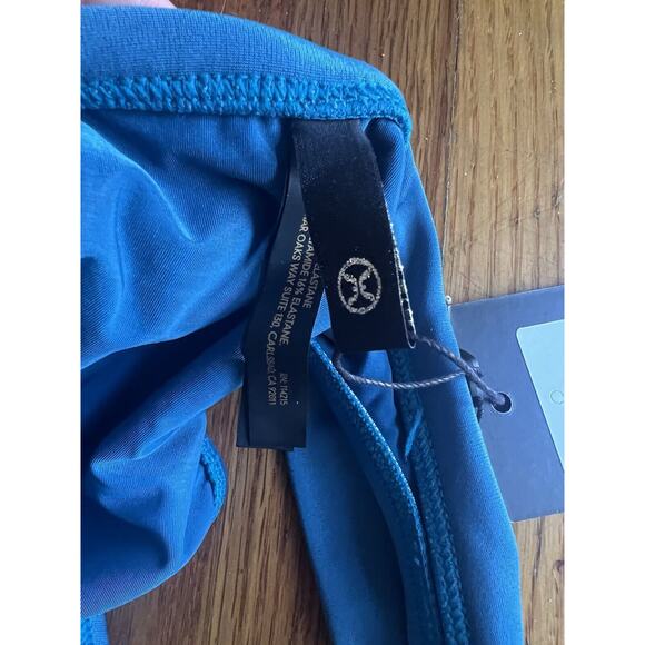 VIX Paula Hermanny Bikini Bottom Teal Size M NWT Solid Trim Roll Full Bottom - Picture 8 of 8